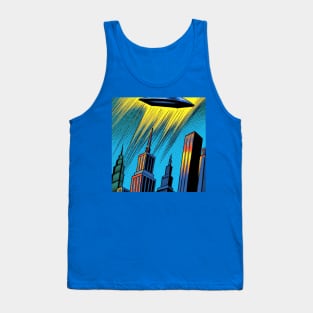 Flying Saucer over Metropolis Tank Top